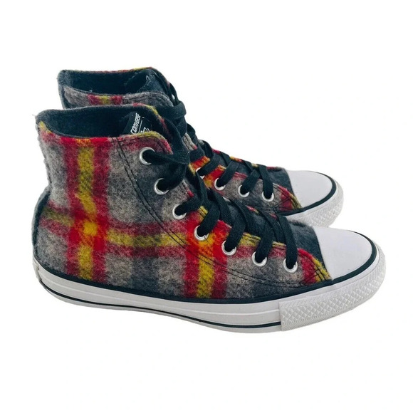 Converse X Woolrich Hi-Top Sneakers Chuck Taylor All Star Wool Size M 4.5 W 6.5 - Picture 10 of 16